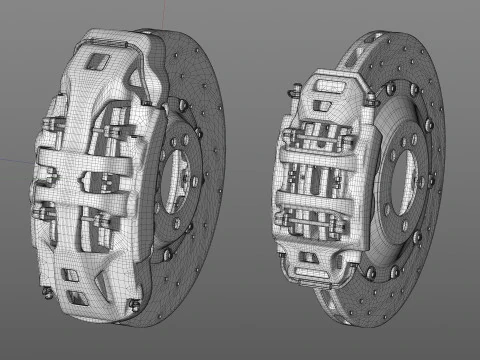 INSPEED 브레이크 PC10 PC4 3D 모델