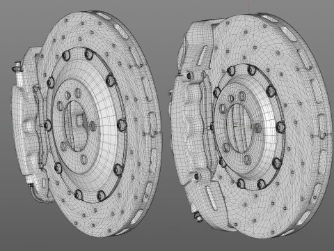 INSPEED 브레이크 PC10 PC4 3D 모델