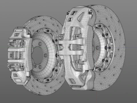INSPEED 브레이크 PC10 PC4 3D 모델
