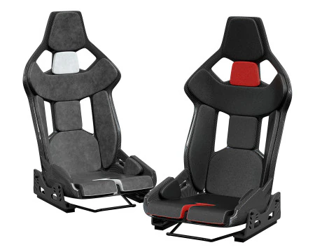 Carbon fibre car racing seat 3D Model