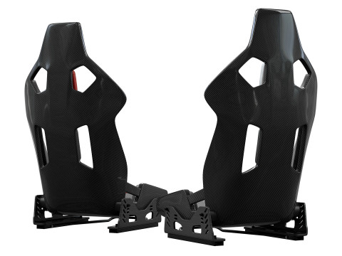 Carbon fibre car racing seat 3D Model