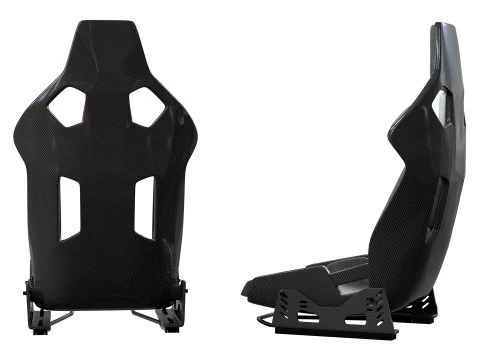 Carbon fibre car racing seat 3D Model