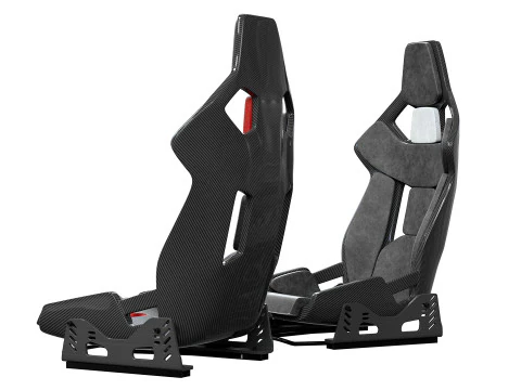 Carbon fibre car racing seat 3D Model