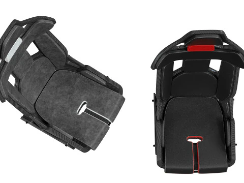 Carbon fibre car racing seat 3D Model