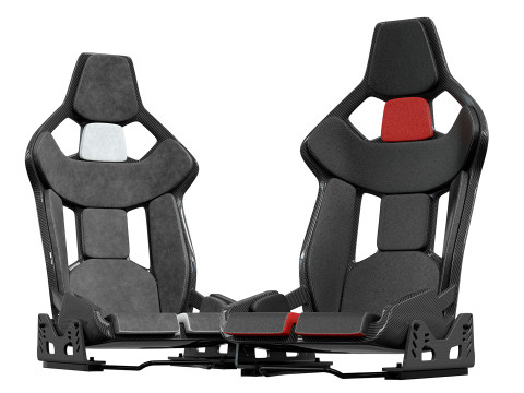 Carbon fibre car racing seat 3D Model