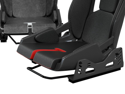 Carbon fibre car racing seat 3D Model