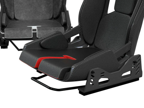 Carbon fibre car racing seat 3D Model