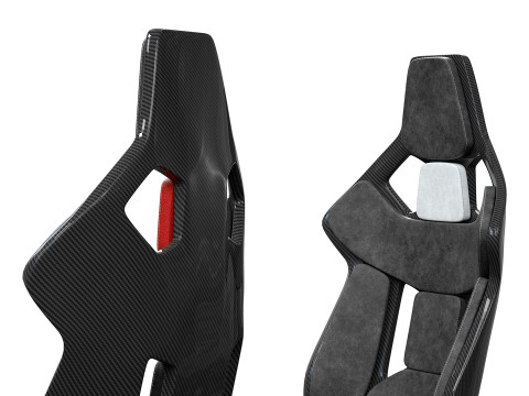 Carbon fibre car racing seat 3D Model