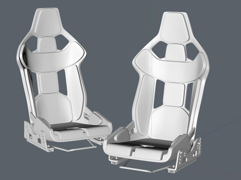 Carbon fibre car racing seat 3D Model