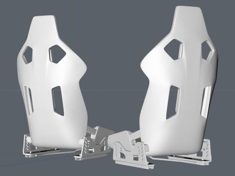 Carbon fibre car racing seat 3D Model