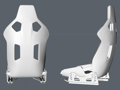 Carbon fibre car racing seat 3D Model
