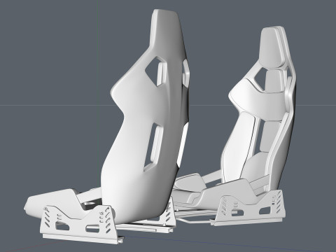 Carbon fibre car racing seat 3D Model