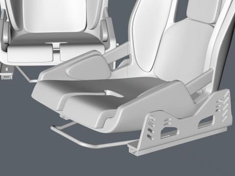 Carbon fibre car racing seat 3D Model
