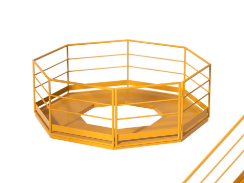 Industrial stair and platforms 3D Model