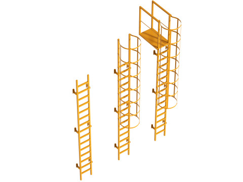 escalera de seguridad Modelo 3D