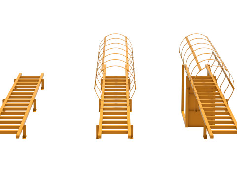 escalera de seguridad Modelo 3D
