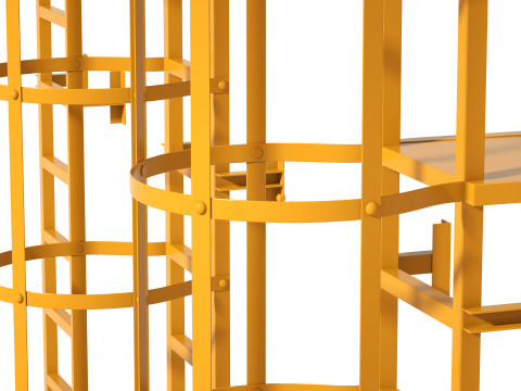 escalera de seguridad Modelo 3D