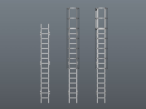 escalera de seguridad Modelo 3D