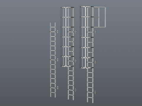 escalera de seguridad Modelo 3D