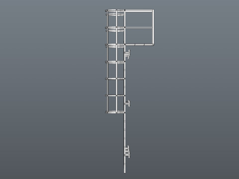 escalera de seguridad Modelo 3D