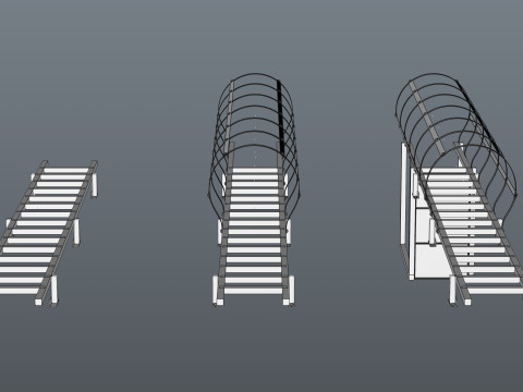 escalera de seguridad Modelo 3D