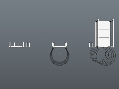 escalera de seguridad Modelo 3D
