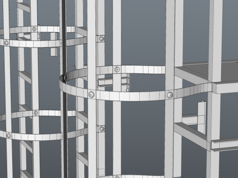 escalera de seguridad Modelo 3D