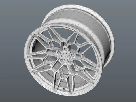 Brixton Forged FDE06 car rim 3D Model