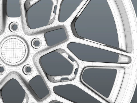 Brixton Forged FDE06 car rim 3D Model
