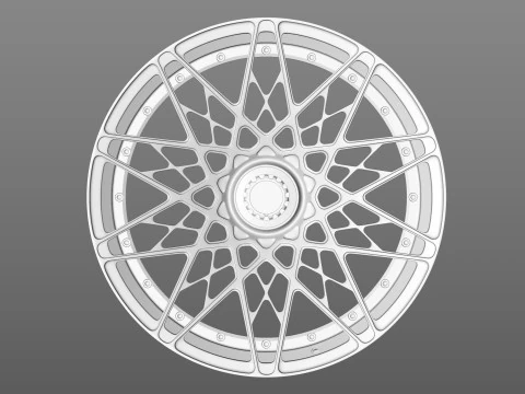 GOVAD FORGED WHEEL G54 ZAMOS Jante de voiture &agrave; verrouillage central en 2 pi&egrave;ces Modèle 3D
