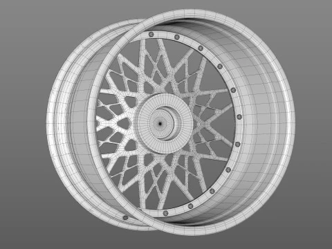 GOVAD FORGED WHEEL G54 ZAMOS Jante de voiture &agrave; verrouillage central en 2 pi&egrave;ces Modèle 3D