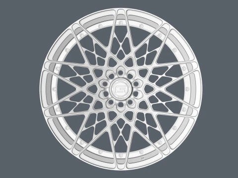 RODA FORJADA GOVAD G54 ZAMOS Aro de carro de 2 pe&ccedil;as Modelo 3D