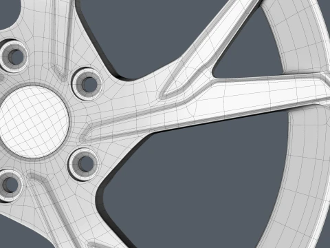 ASTON MARTIN FORGED WHEEL 3D Model