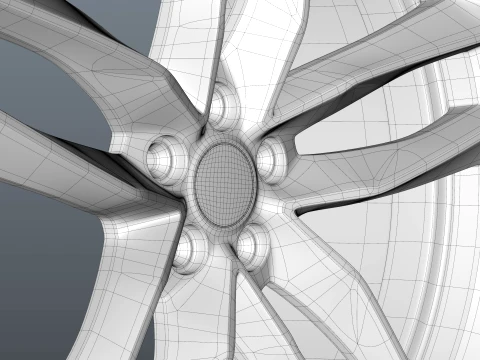 Audi FORGED WHEEL P04 3D Model
