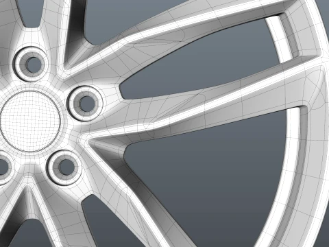 Audi FORGED WHEEL P04 3D Model