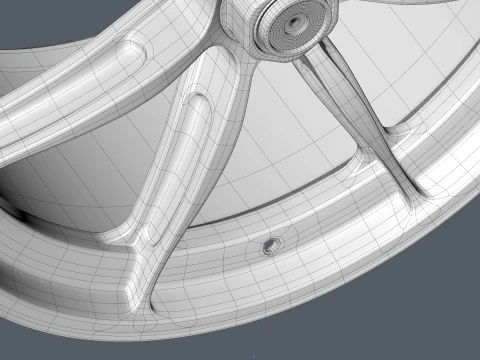 FORGED WHEEL P09 CENTER LOCK 3D Model