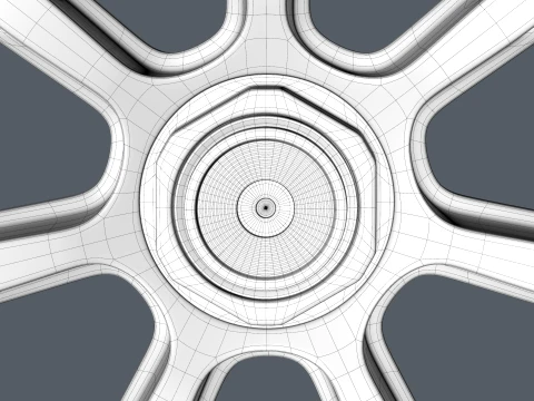 FORGED WHEEL P09 CENTER LOCK 3D Model