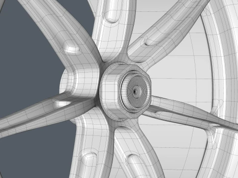 FORGED WHEEL P09 CENTER LOCK 3D Model