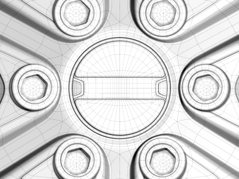 FORGED WHEEL V6 3D Model
