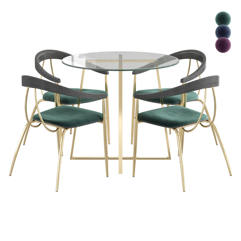 Vanessa Black Dining Chair and Table 3D Модель .c4d .max .obj .3ds .fbx .stl .blend