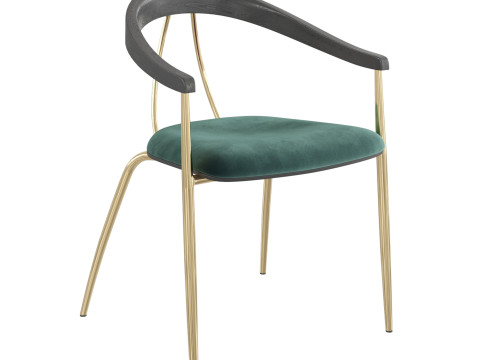 Vanessa Black Dining Chair and Table 3D Модель