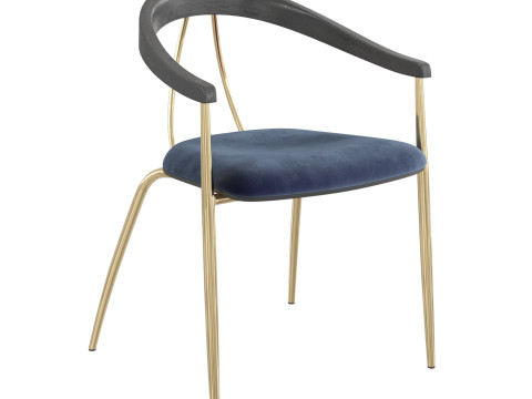 Vanessa Black Dining Chair and Table 3D Модель