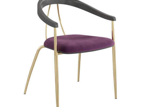 Vanessa Black Dining Chair and Table 3D Модель