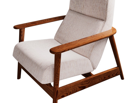 West-Elm-Mid-Century-Show-Wood-High-Back-Chair 3D-Modell