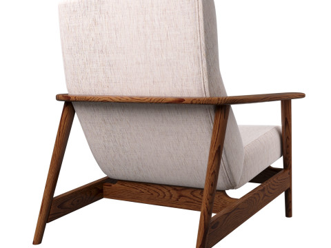 West-Elm-Mid-Century-Show-Wood-High-Back-Chair 3D-Modell