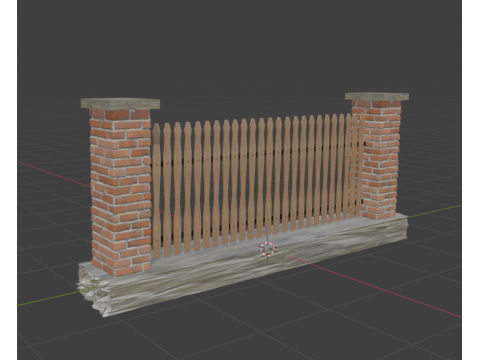 The fence Modello 3D