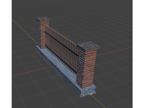 The fence Modello 3D