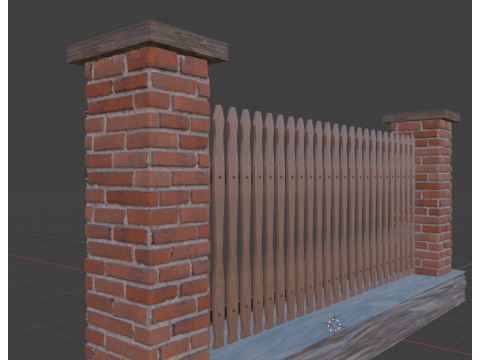 The fence Modello 3D