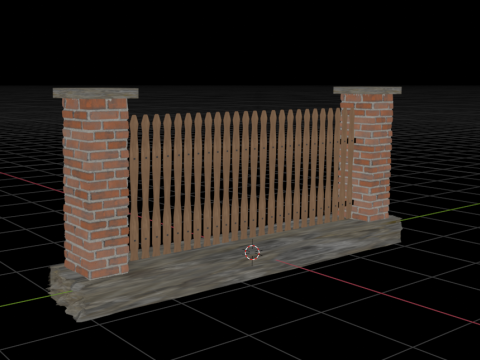 The fence Modello 3D