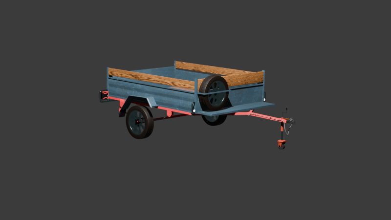 Car trailer 3D Модель .c4d .max .obj .3ds .fbx .stl .blend